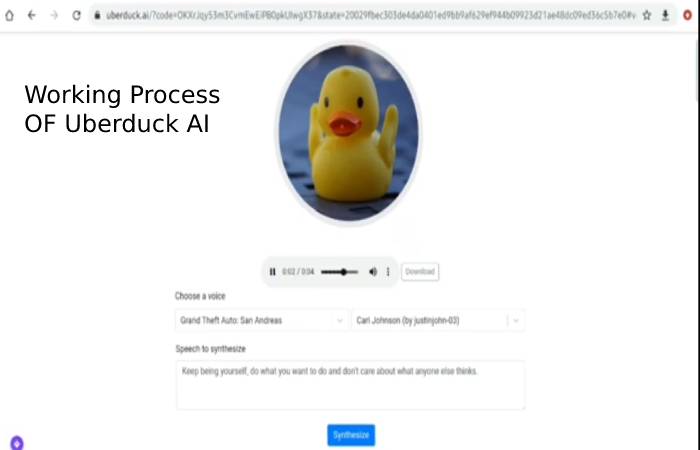 Working Process OF Uberduck AI