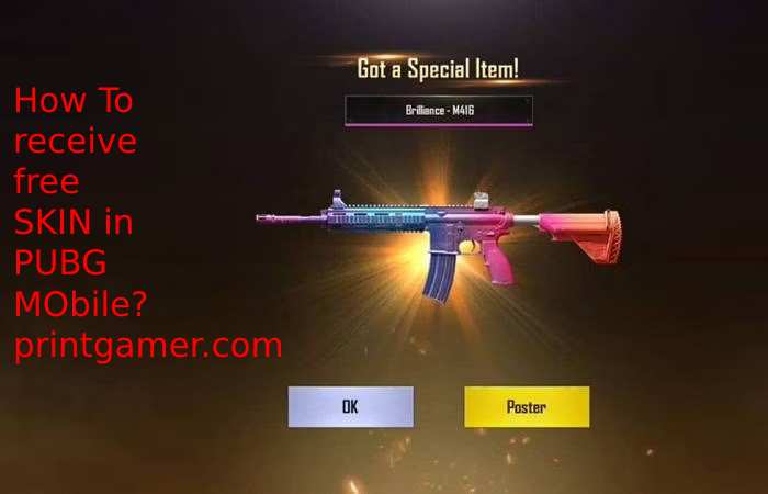 How To receive free SKIN in PUBG MObile? printgamer.com