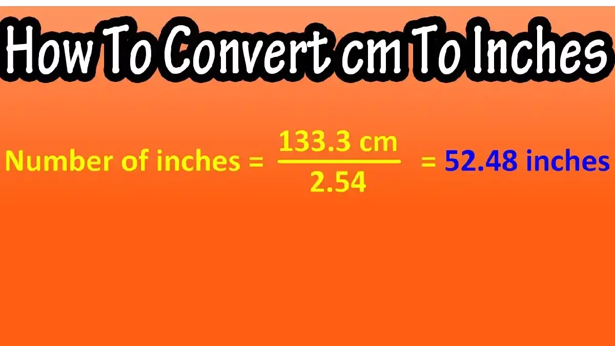 37 Cm to Inches How to convert conversion chart matrix, Formula method