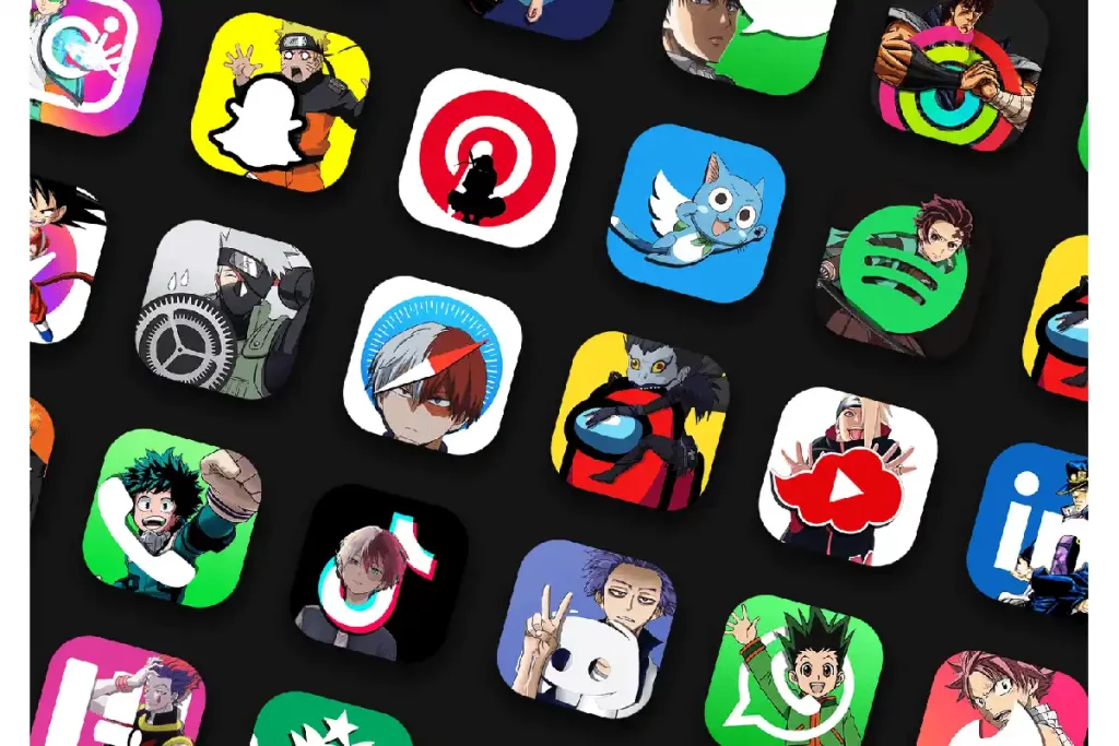 Anime icons for apps Set on Android, ISO how to set, 6 best Site Image