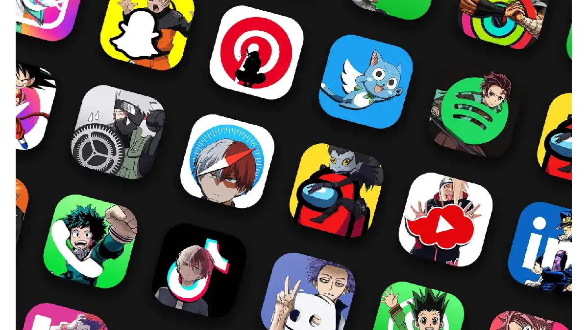 Anime icons for apps Set on Android, ISO how to set, 6 best Site Image