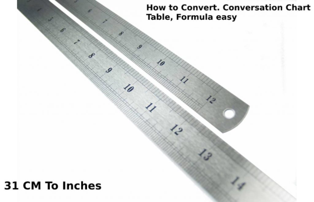 31 CM To Inches How to Convert. Conversation Chart Table, Formula easy