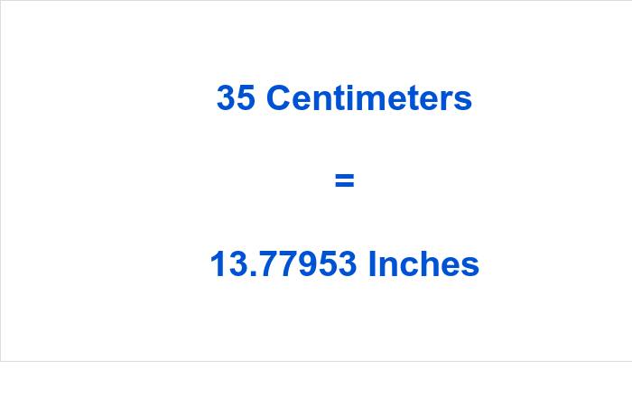 How much is 35 cm to inches