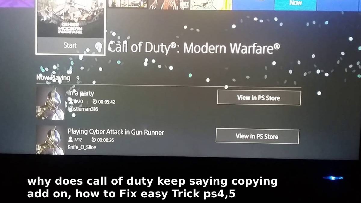 Why Does Call Of Duty Keep Saying Copying Add ON