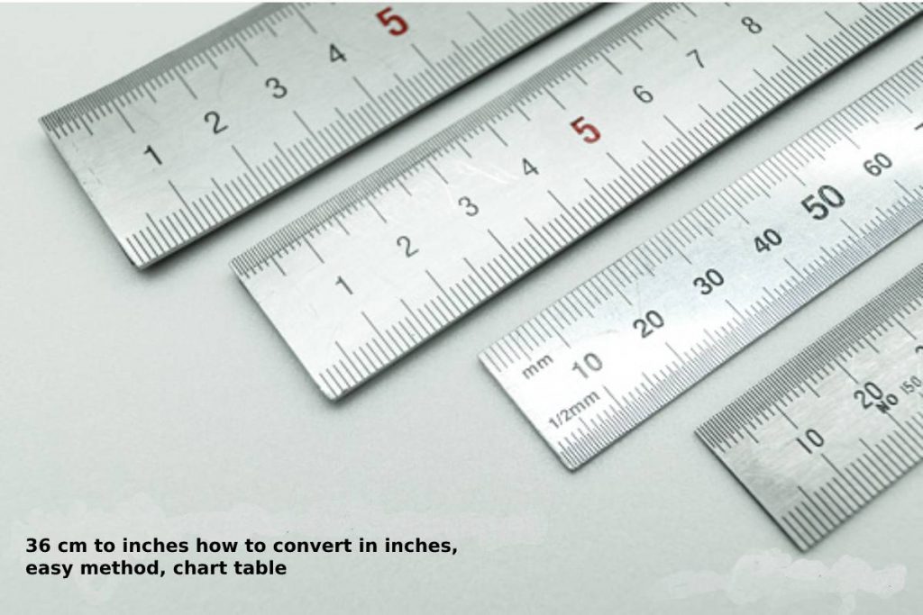 36 cm to inches how to convert in inches, easy method, chart table