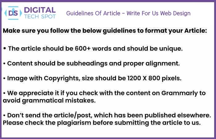 Guidelines Of Article - Write For Us Web Design
