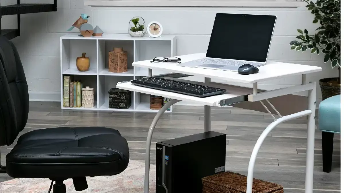 One Space Stanton Computer Desk with Pullout Keyboard Tray Black: An Essential Addition to Your Workspace