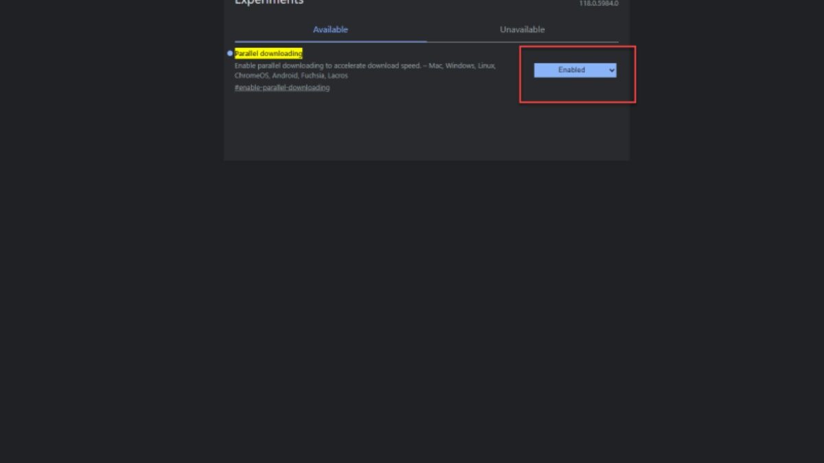 Chrome Flags /# Enable Parallel Downloading.