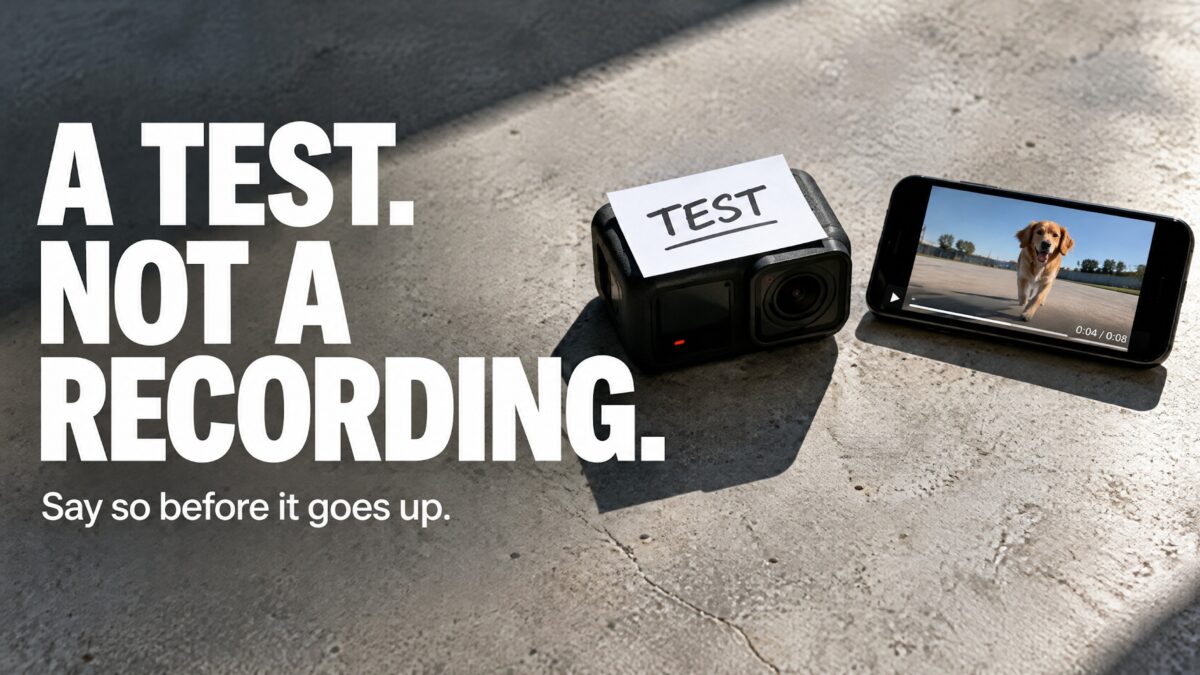 How a Short Generated Clip Stays a Test, Not a Recording